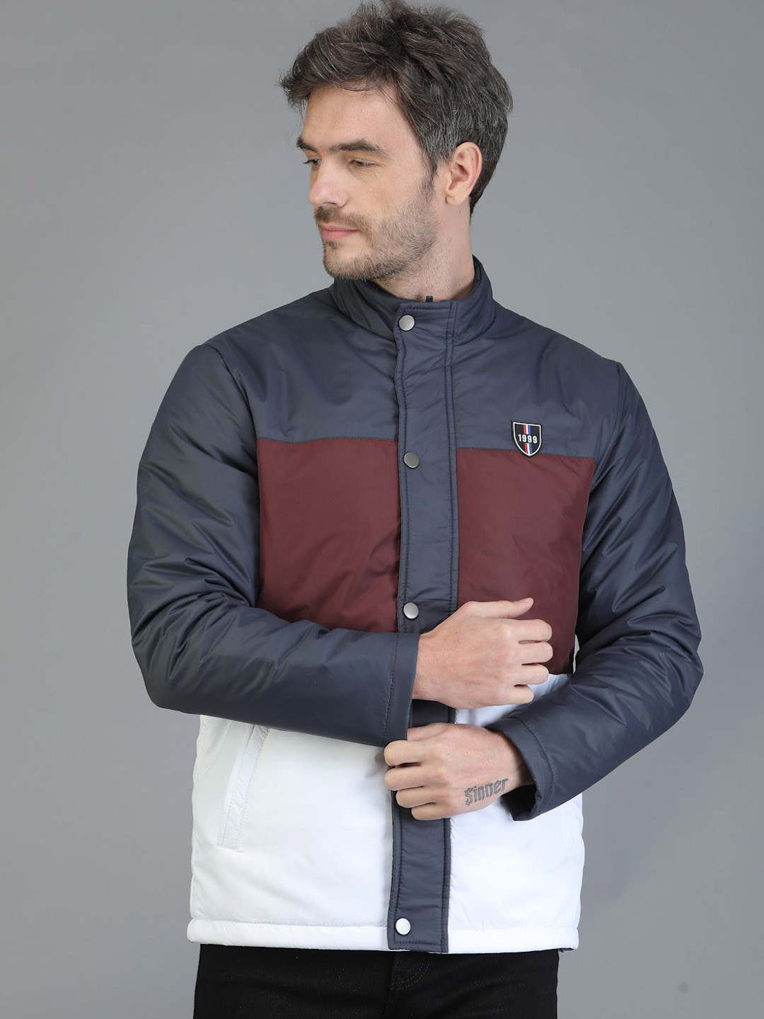 

TQS Colourblocked Windcheater and Water Resistant Padded Jacket, Blue