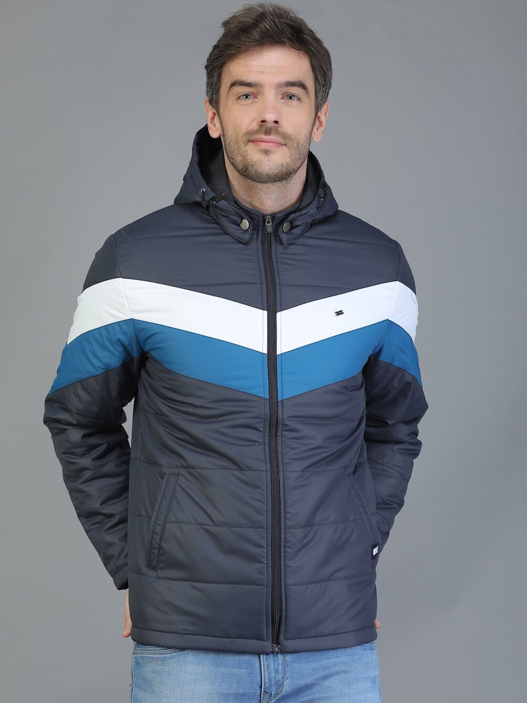 

TQS Colourblocked Windcheater and Water Resistant Padded Jacket, Navy blue