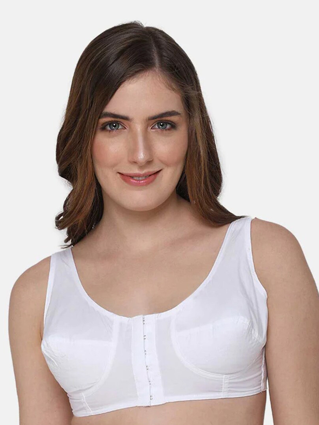 

NAIDU HALL Full Coverage Non Padded Pure Cotton Bra with All Day Comfort, White