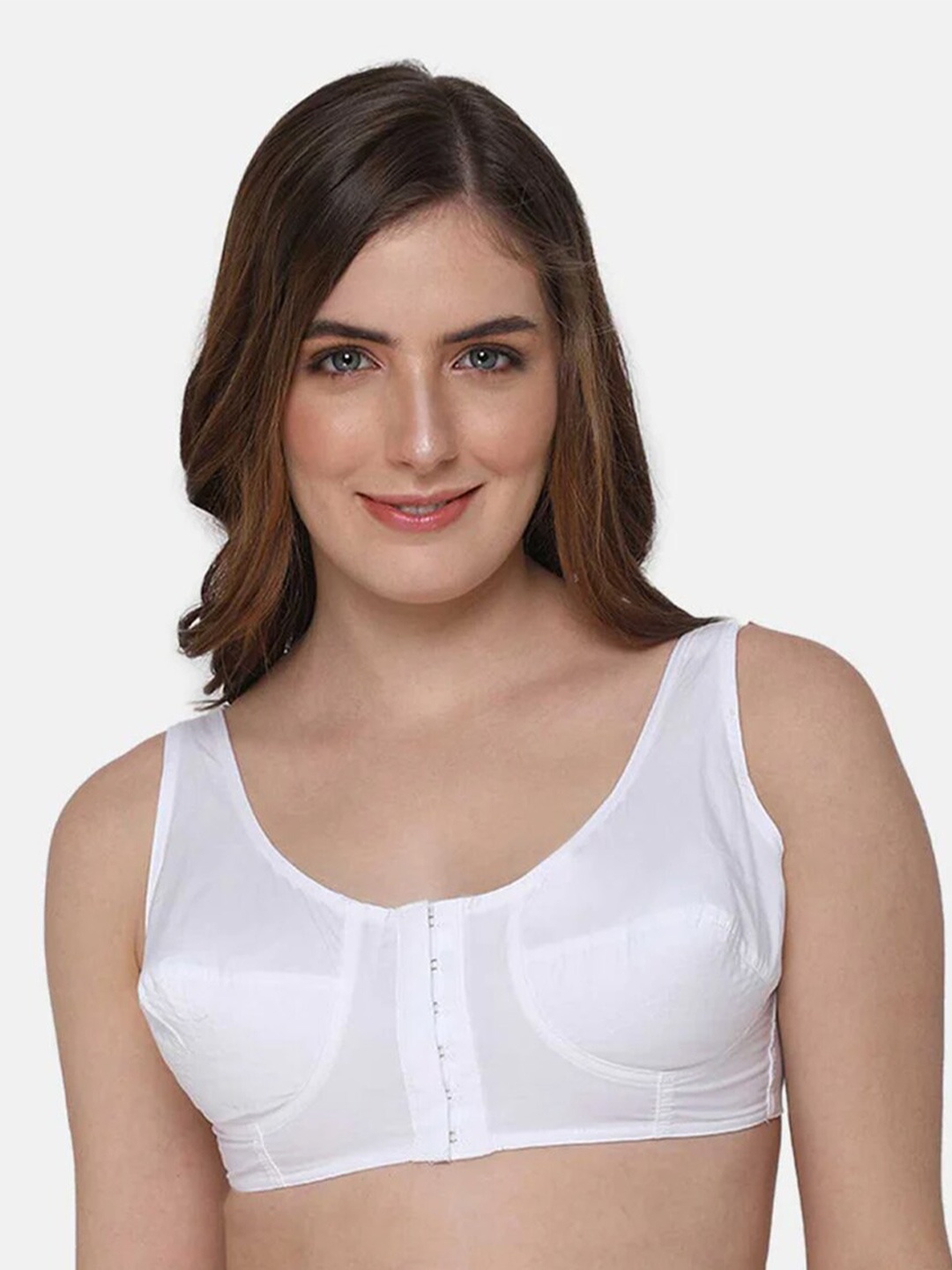 

NAIDU HALL Full Coverage Non Padded Pure Cotton Bra With All Day Comfort, White