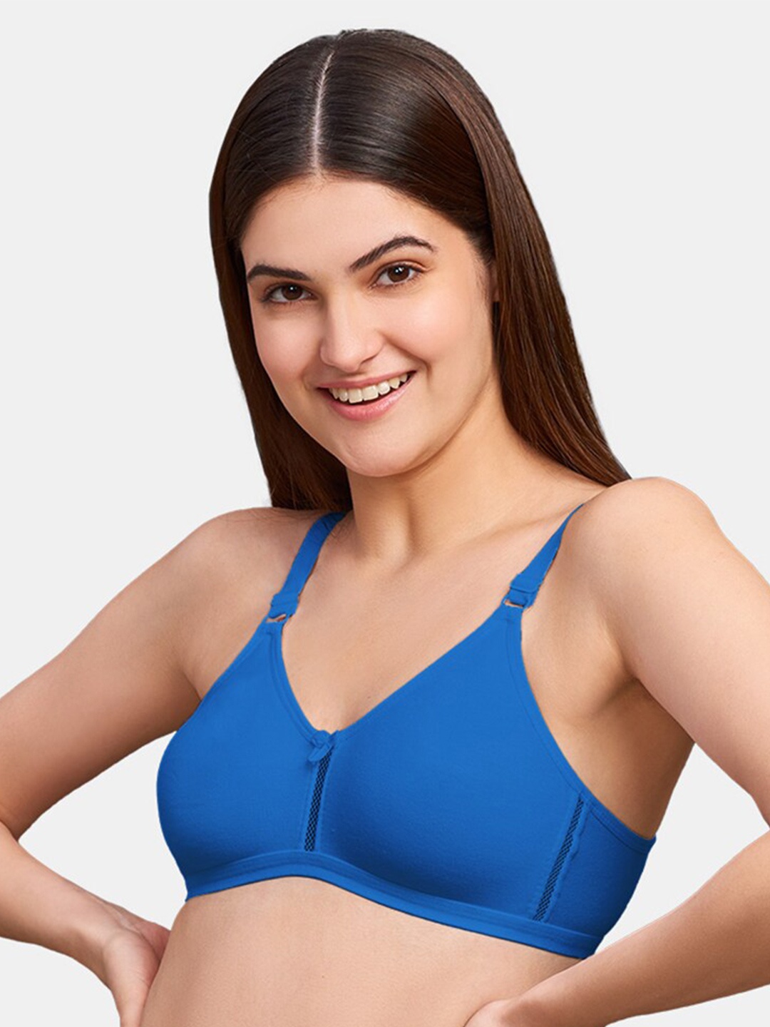 

NAIDU HALL Non Padded Full Coverage Bra With All Day Comfort, Blue