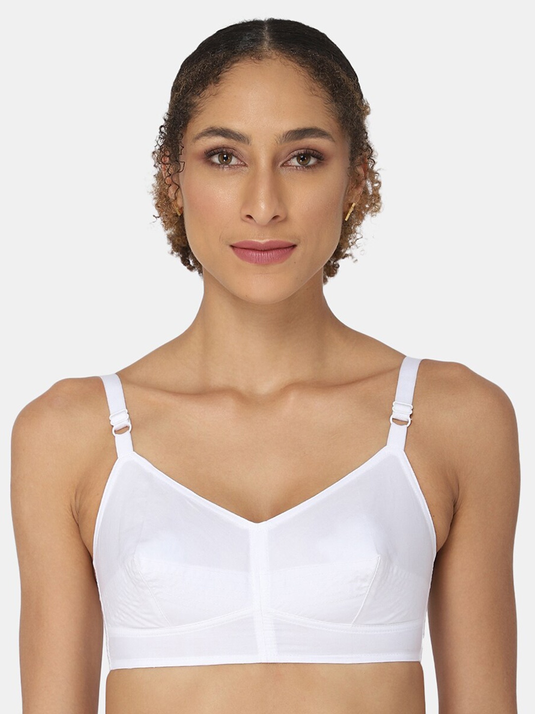 

NAIDU HALL Full Coverage Bra Cotton All Day Comfort, White