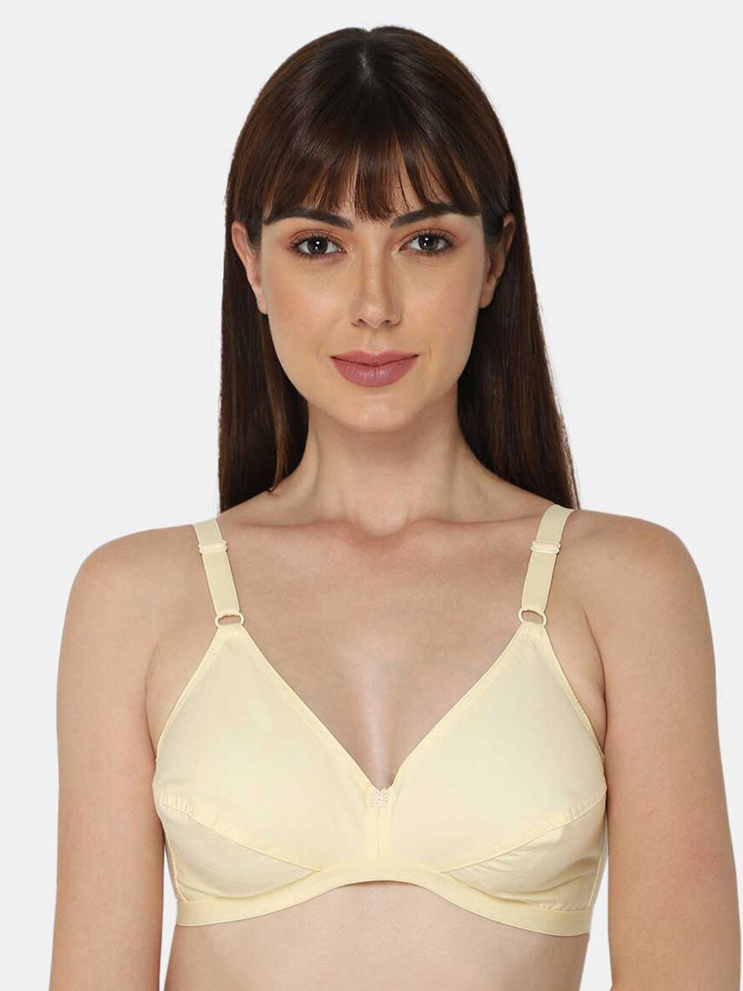 

NAIDU HALL Medium Coverage Pure Cotton Bra With All Day Comfort, Yellow