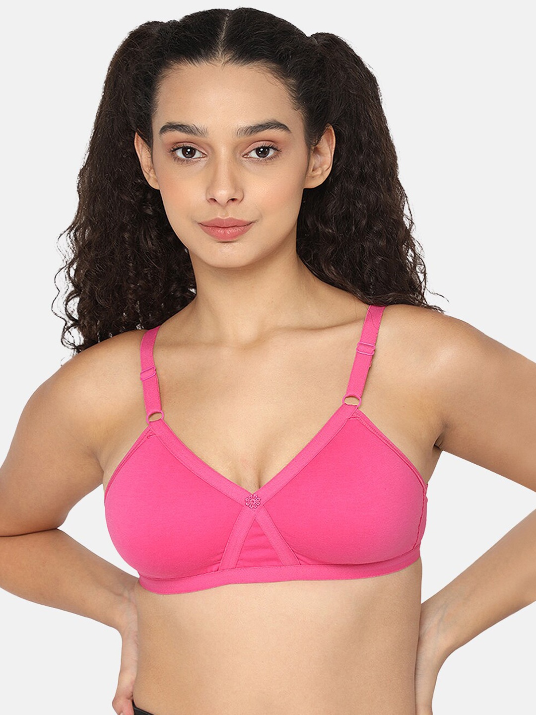 

NAIDU HALL Medium Coverage Bra With All Day Comfort, Pink