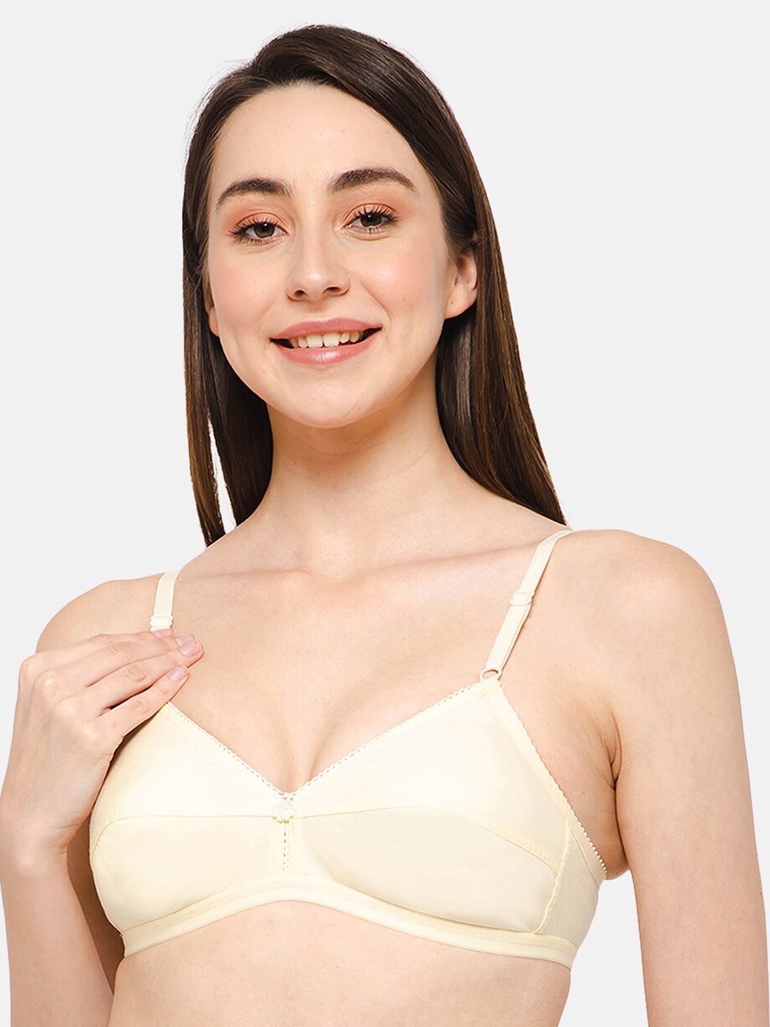 

NAIDU HALL Medium Coverage Pure Cotton Super Support Everyday Bra With All Day Comfort, Nude