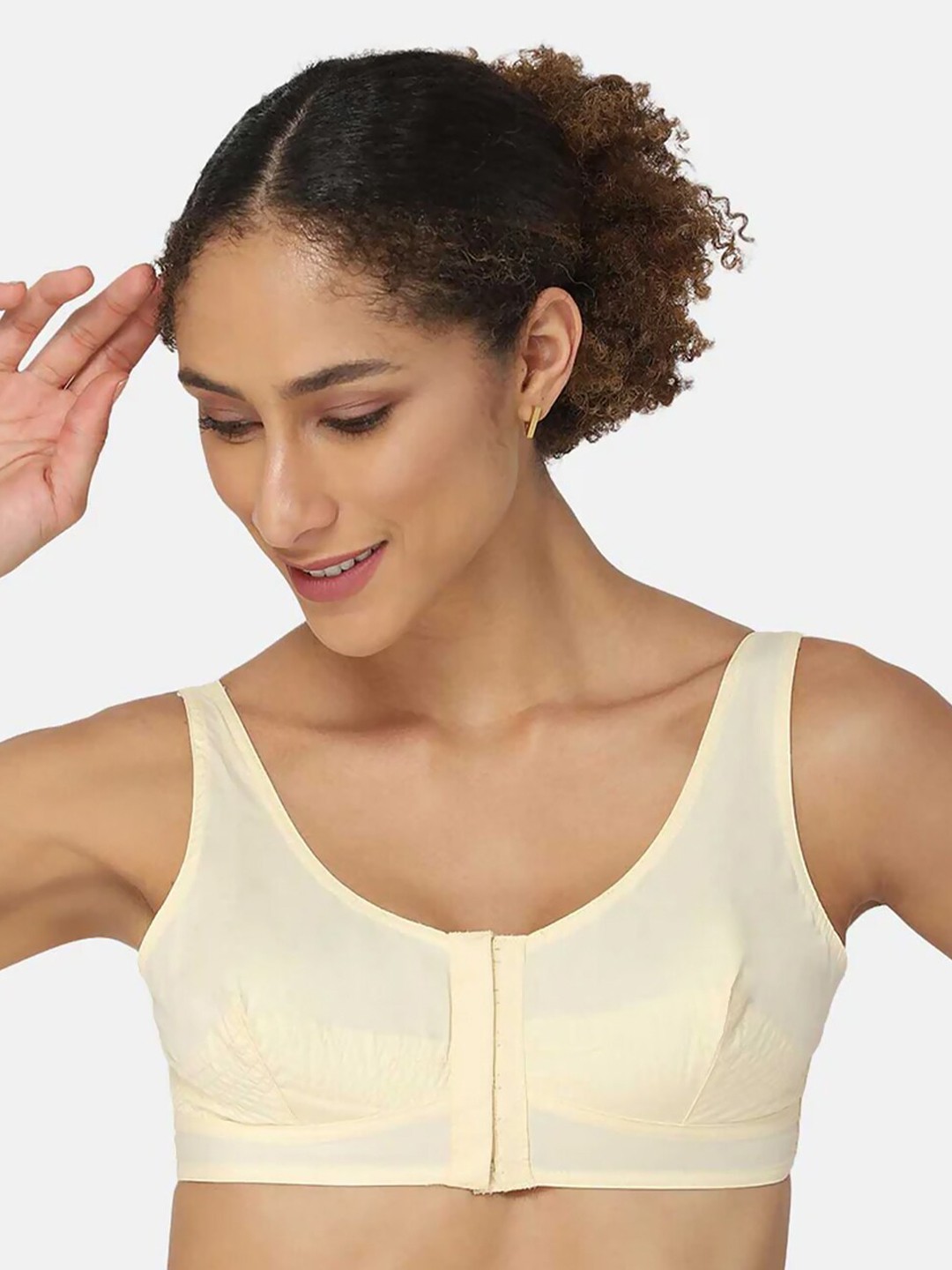 

NAIDU HALL Full Coverage All Day Comfort Cut & Sew Cotton Bra, Nude