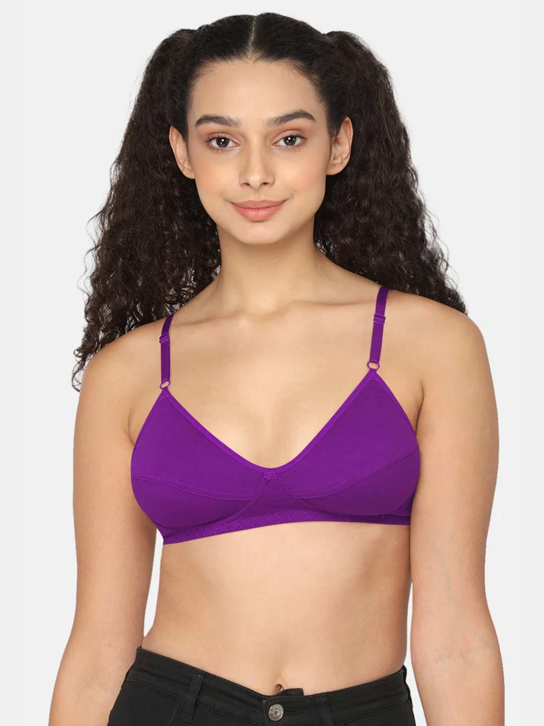 

NAIDU HALL Medium Coverage Non Padded Everyday Bra With All Day Comfort, Purple