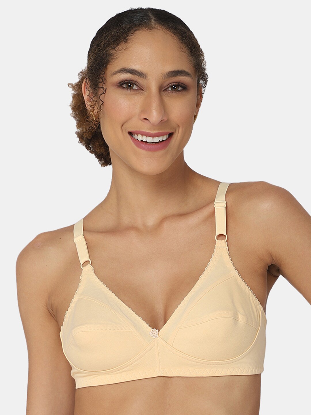 

NAIDU HALL Medium Coverage Pure Cotton Bra With All Day Comfort, Nude