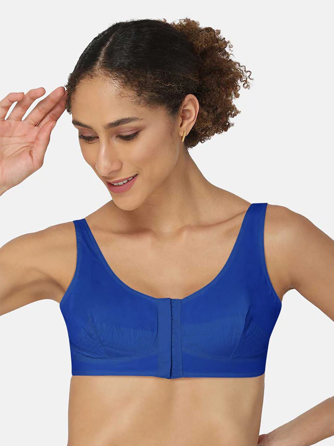 

NAIDU HALL Full Coverage Pure Cotton Bra With All Day Comfort, Blue