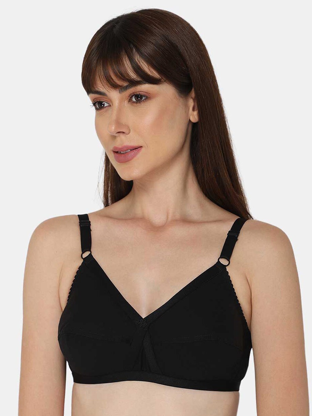 

NAIDU HALL Full Coverage Non Padded Bra With All Day Comfort, Black