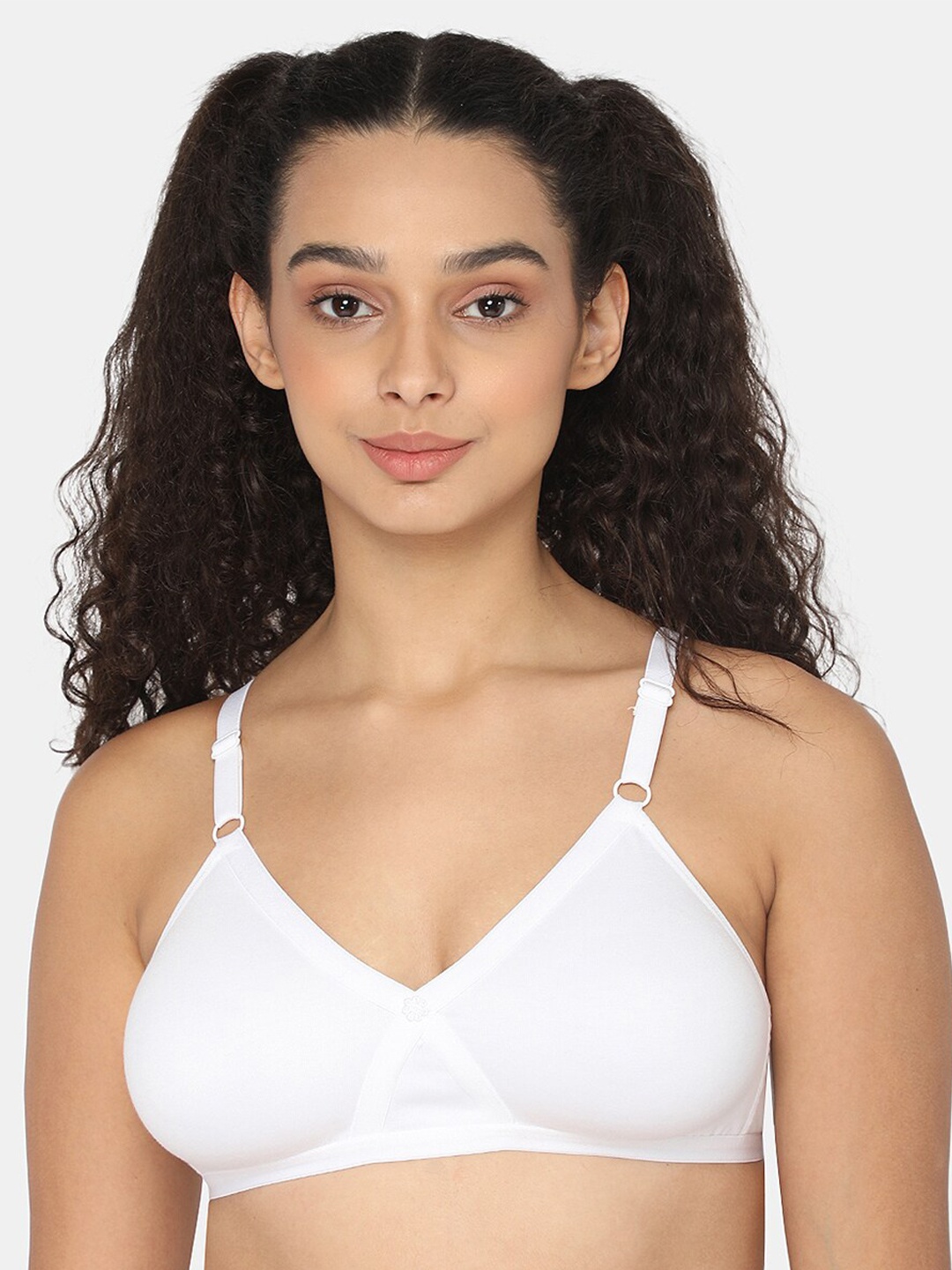 

NAIDU HALL Medium Coverage Non Padded Bra With All Day Comfort, White