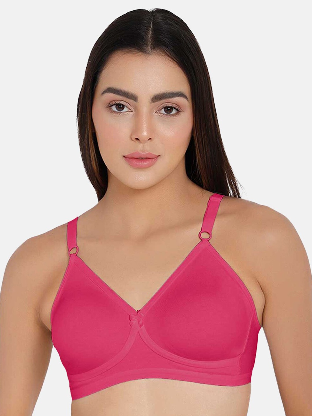 

NAIDU HALL Full Coverage Non Padded Bra with All Day Comfort, Pink