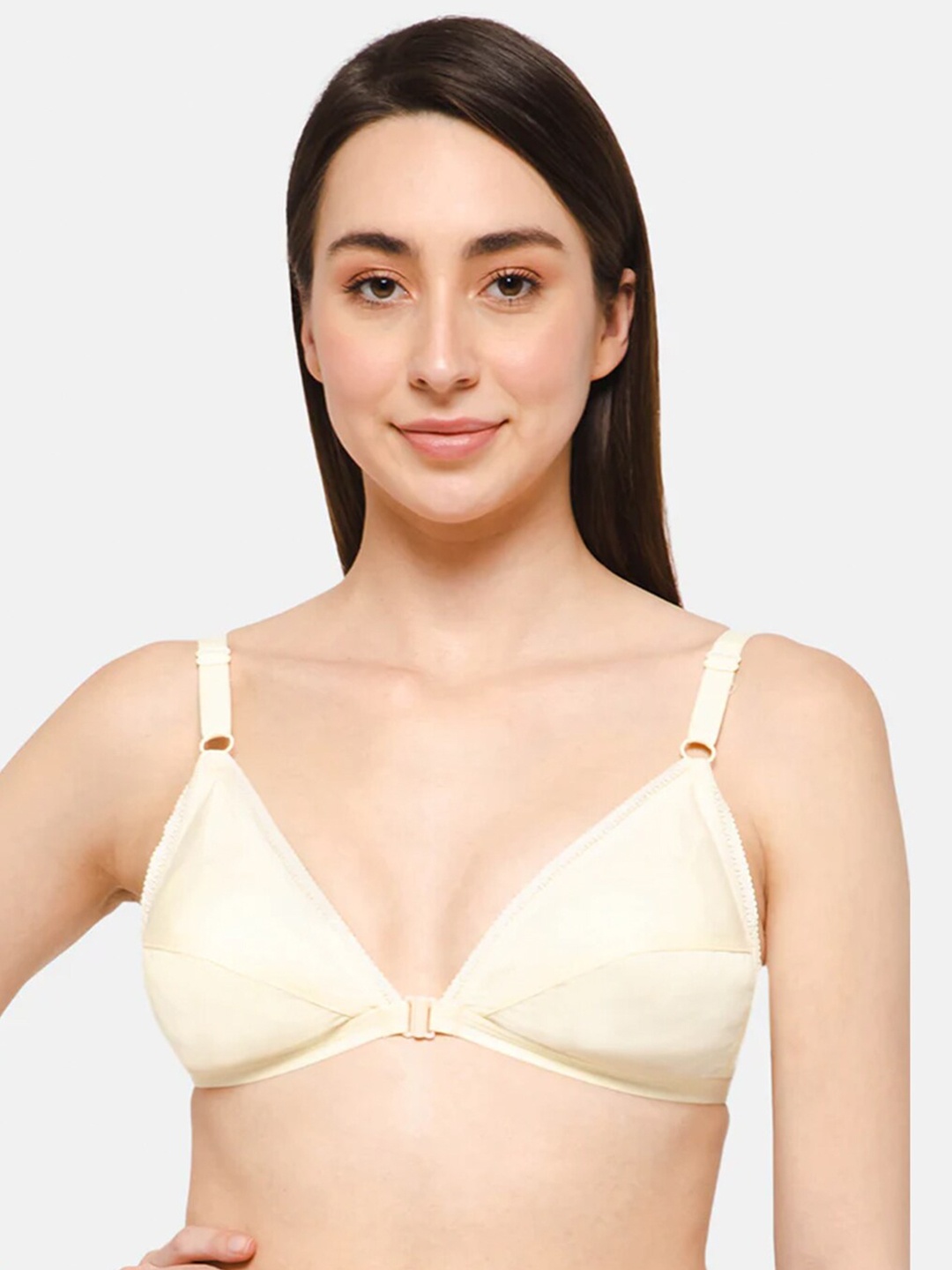 

NAIDU HALL Half Coverage All Day Comfort Super Support Cotton Everyday Bra, Nude