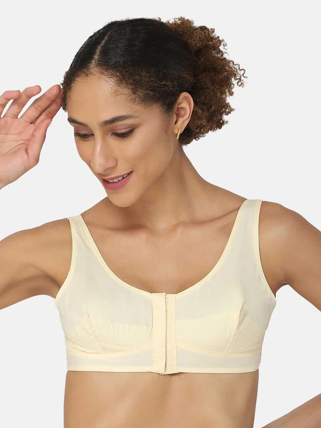 

NAIDU HALL Full Coverage Pure Cotton Bra With All Day Comfort, Nude