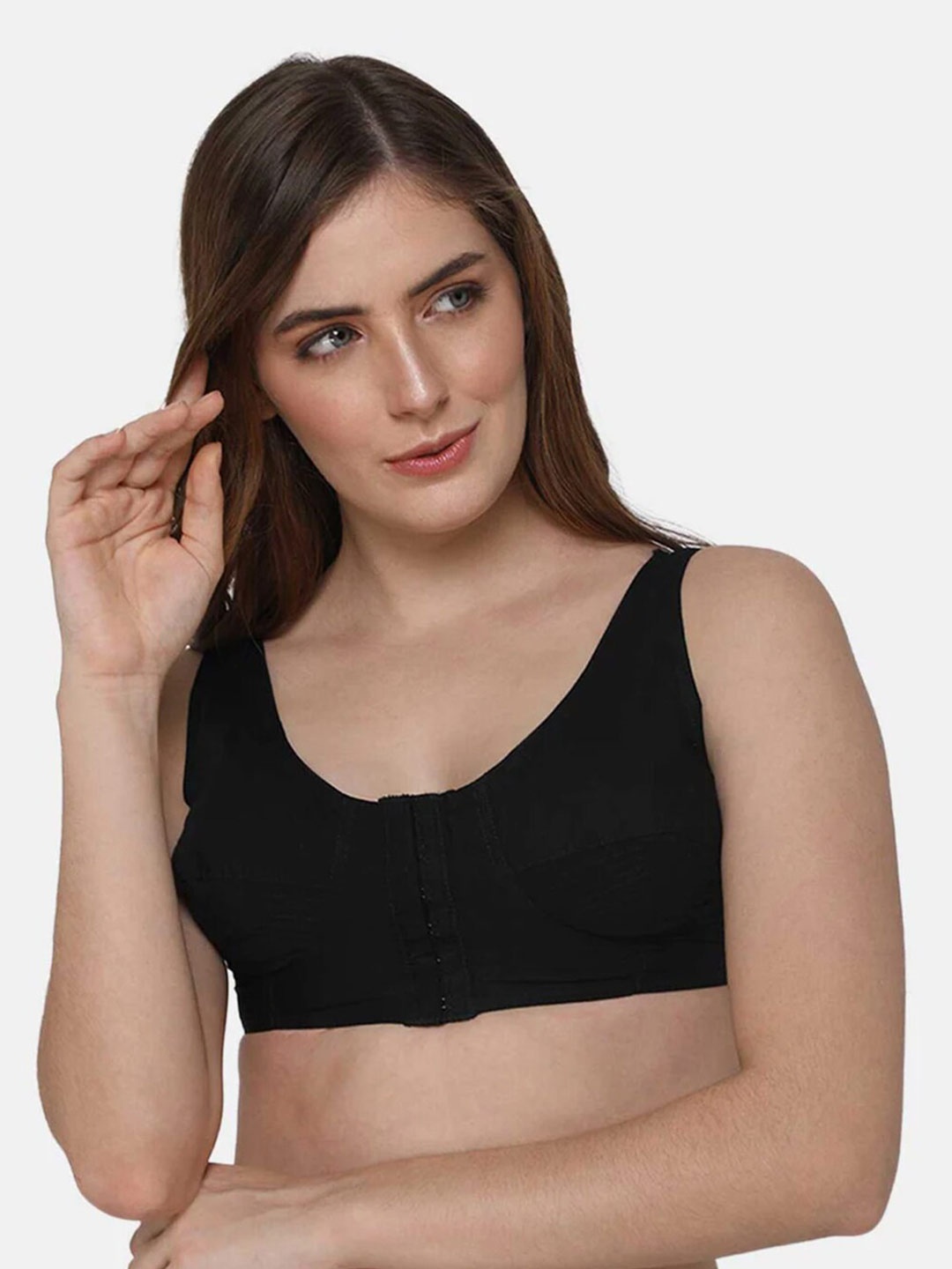 

NAIDU HALL Bra Full Coverage All Day Comfort, Black