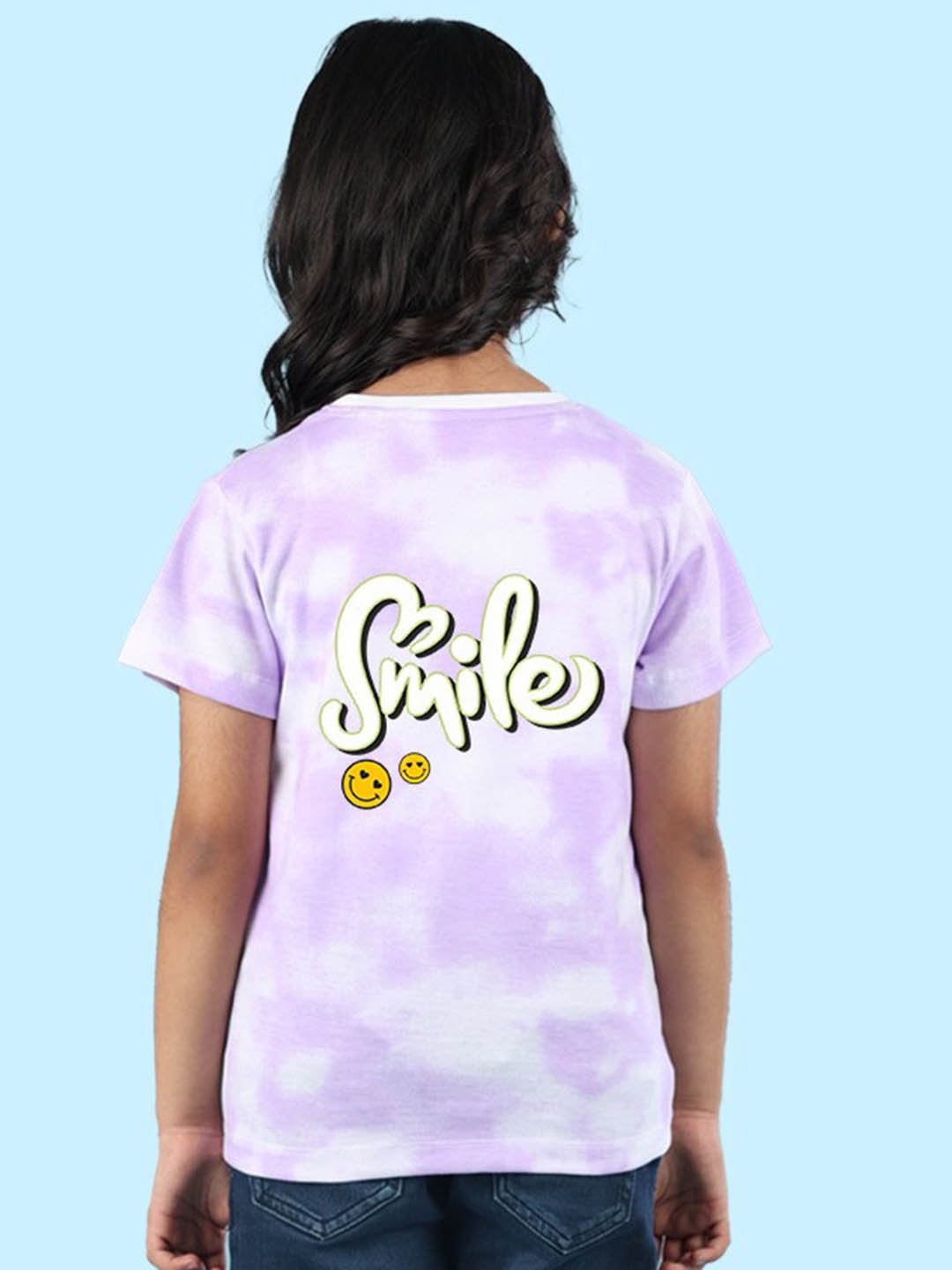 

NUSYL Girls Graphic Printed Casual T-shirt, Purple
