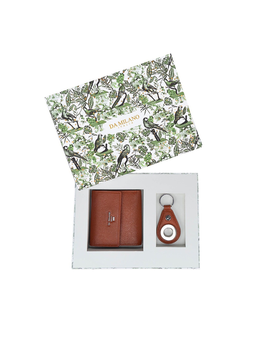 

Da Milano Women Leather Accessory Gift Set, Rust
