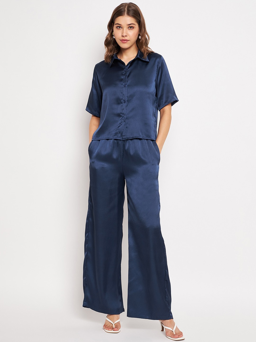 

Fashfun Short Sleeves Shirt & Trousers, Blue