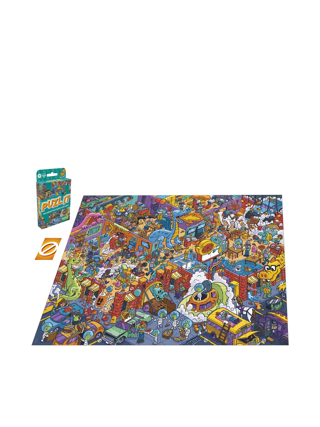 

Hasbro Gaming Puzl It Competitive Card Game for Age 7 and Above, Multi