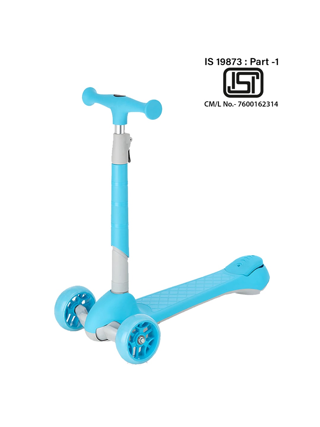 

WEMBLEY Kids 3-Wheeler Foldable Skater Scooter, Blue