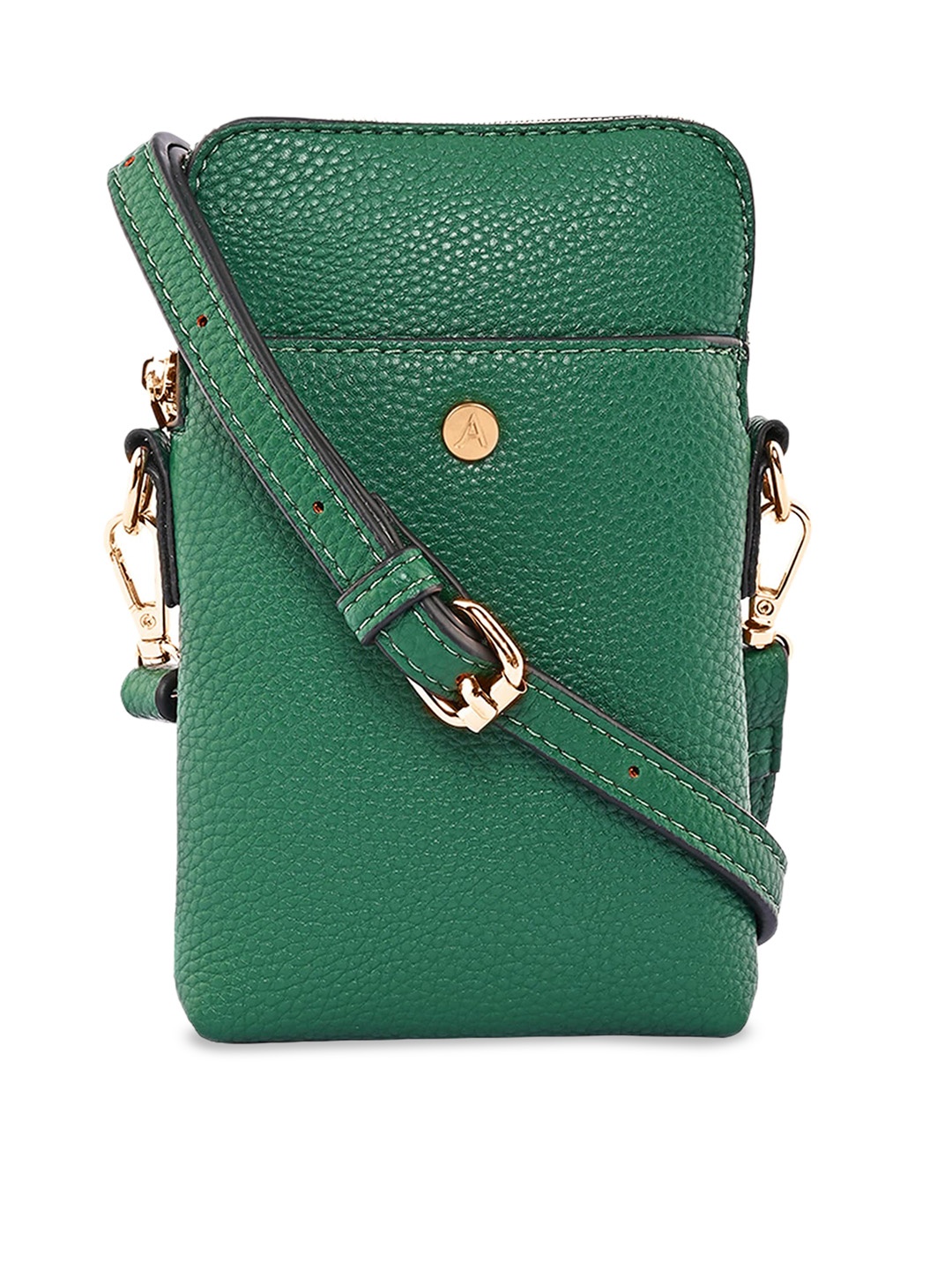 

Accessorize London Thomas Zip Phone Bag, Green