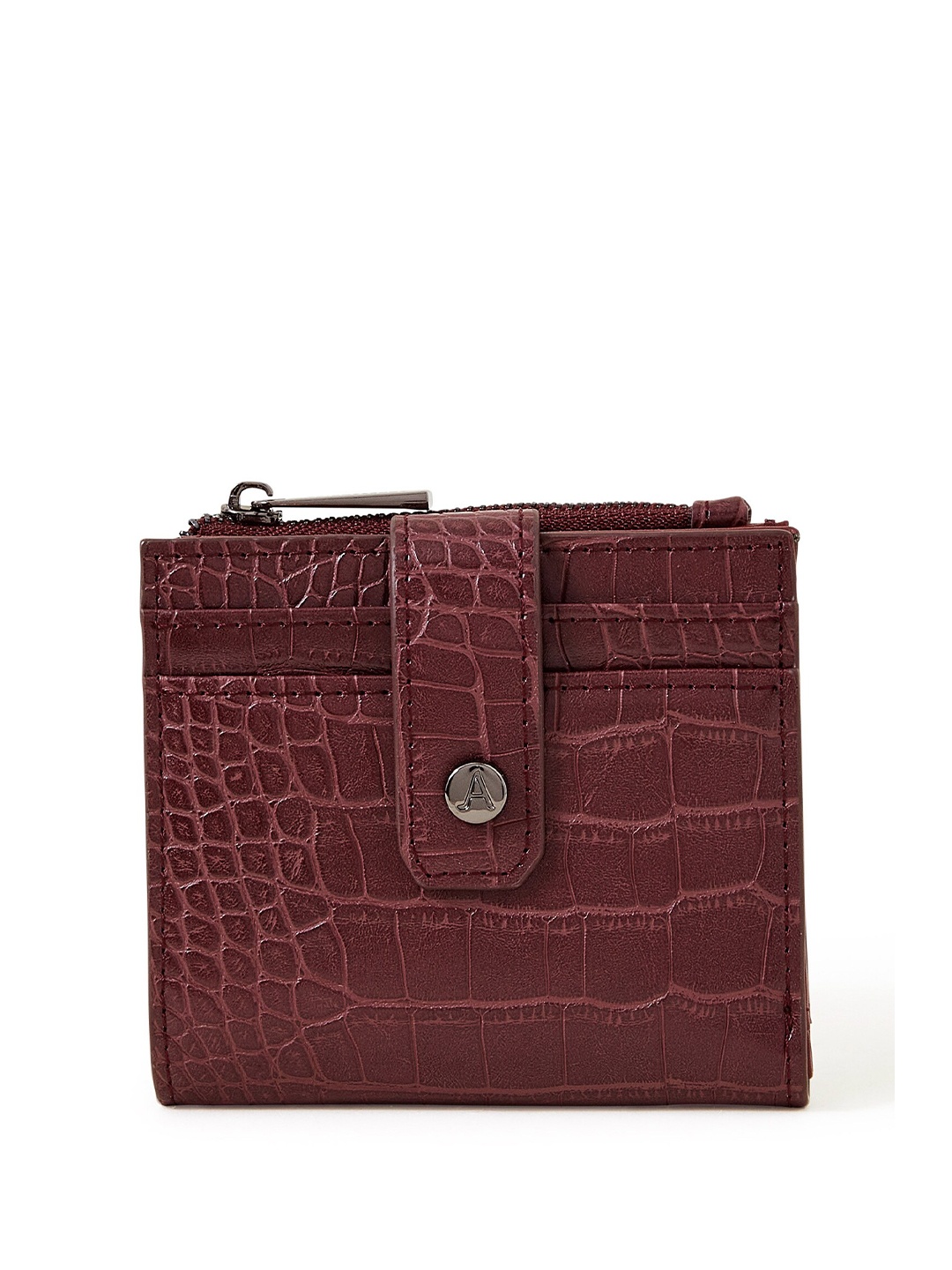 

Accessorize London John Croc Cardholder Zip, Burgundy