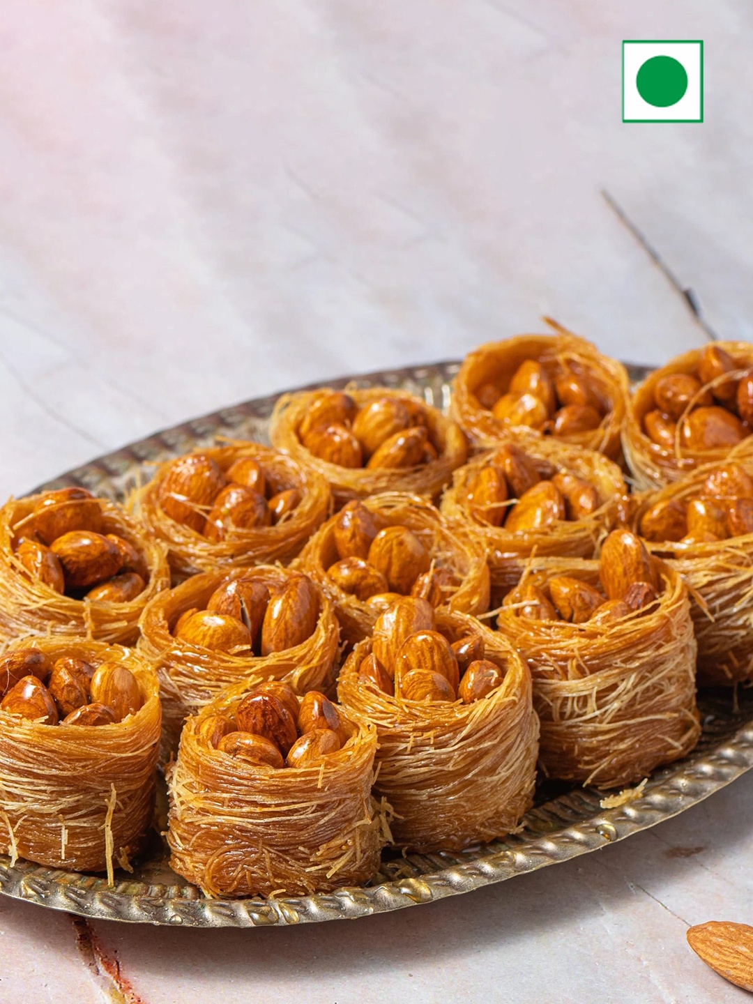 

The Baklava Box Oshe Bul Bul Almond Sweets Gifts-250 gms, Red