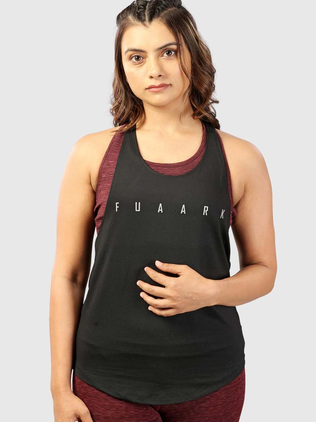 

FUAARK Slim Fit Round Neck Tank Top, Black