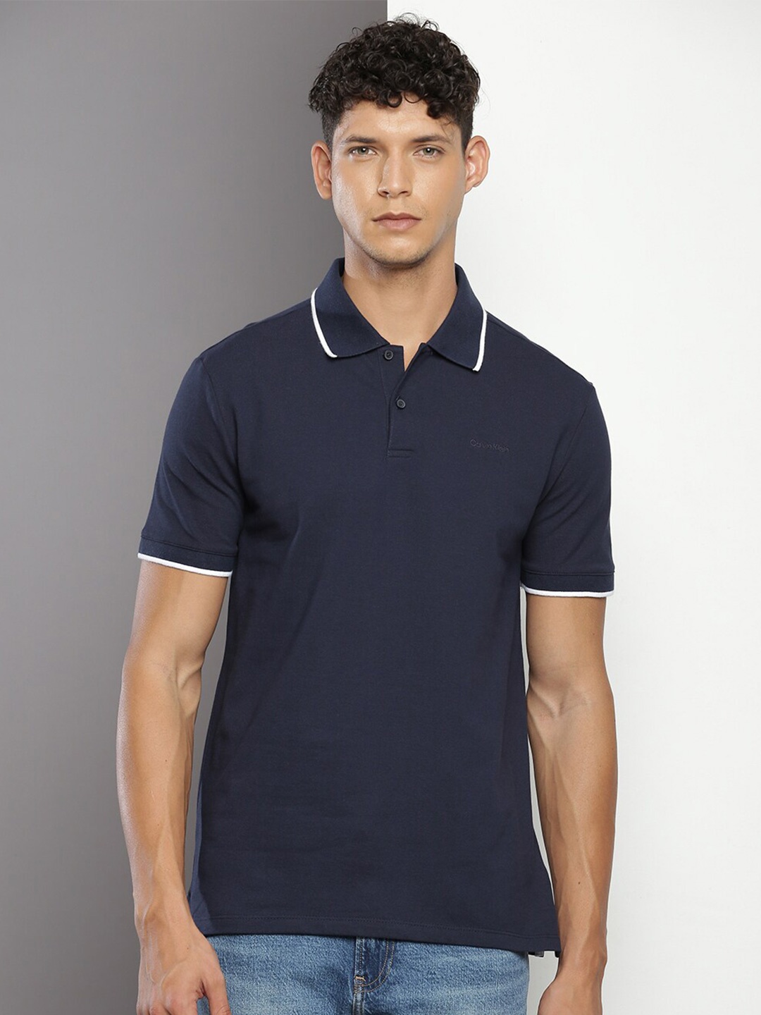

Calvin Klein Jeans Polo Collar T-shirt, Navy blue