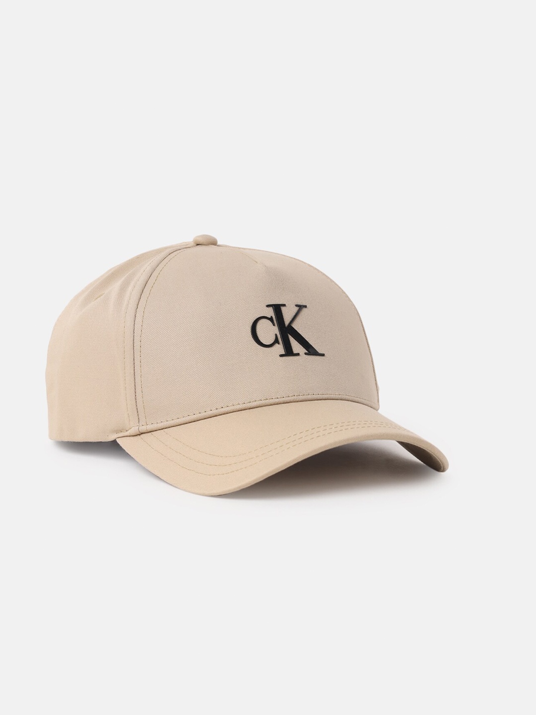 

Calvin Klein Jeans Men Typography Printed Organic Cotton Baseball Cap, Beige