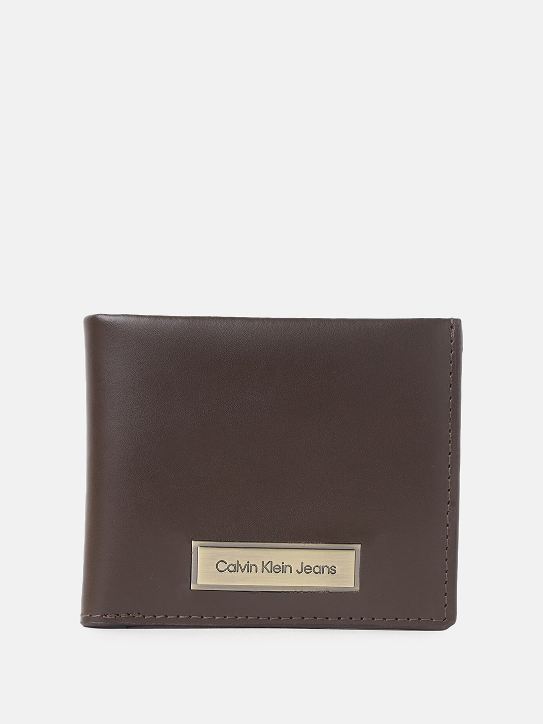 

Calvin Klein Jeans Men Leather Two Fold Wallet, Brown