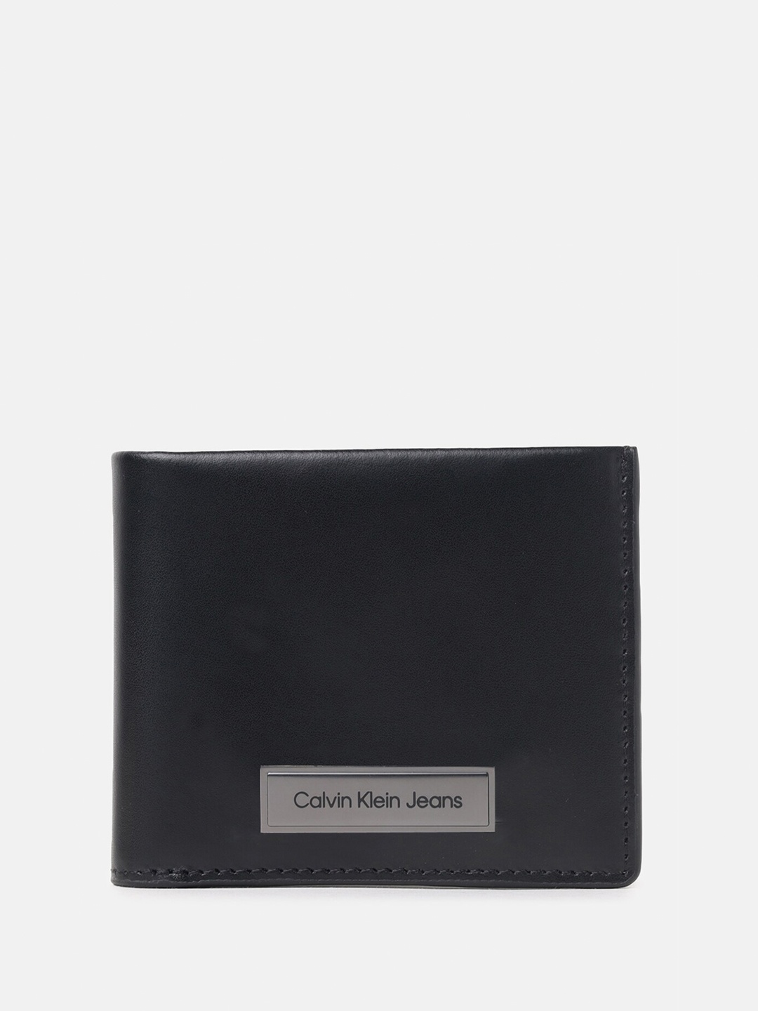 

Calvin Klein Jeans Men Leather Two Fold Wallet, Black