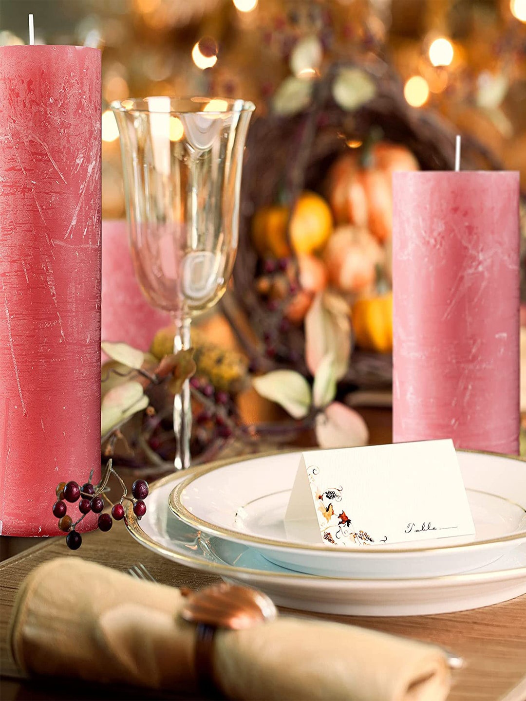 

Aromatic Fables Pink 4 Pieces Mogra Scented Pillar Candles