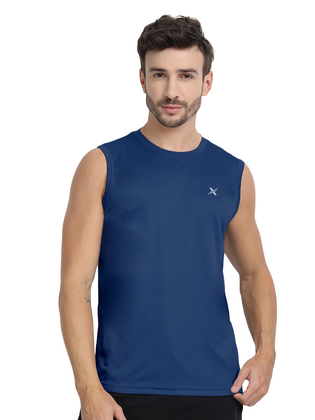 

FTX Round Neck Sleeveless Regular Fit T-shirt, Blue