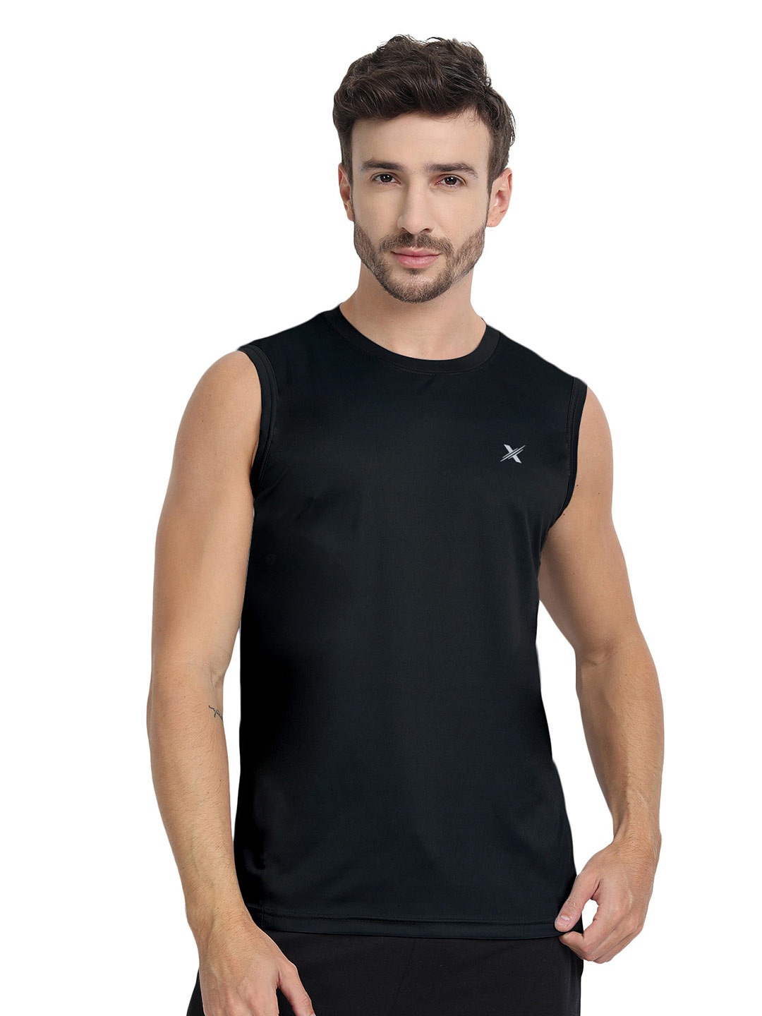 

FTX Round Neck Sleeveless Regular T-shirt, Black