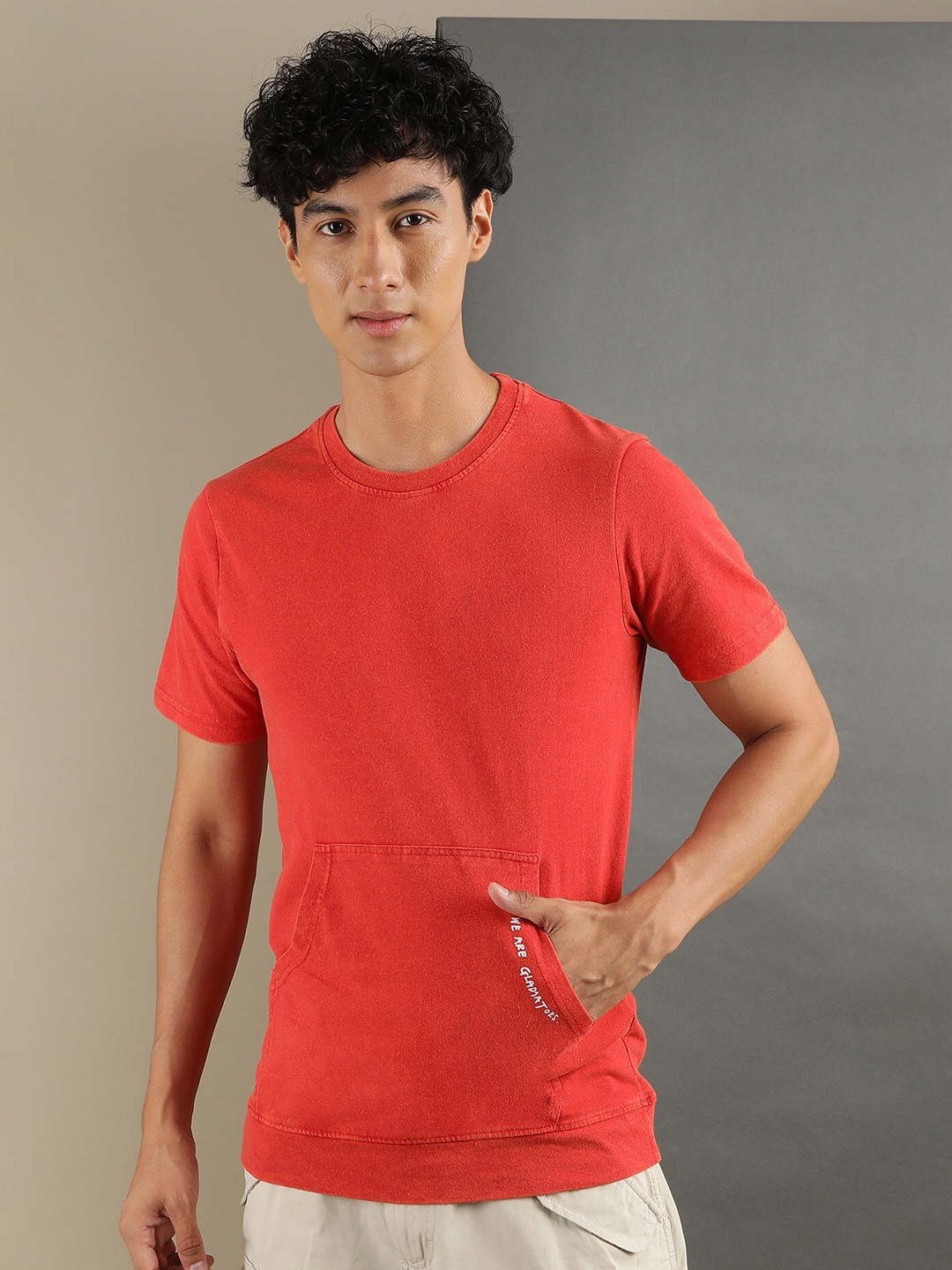 

FTX Round Neck Pocket T-shirt, Red