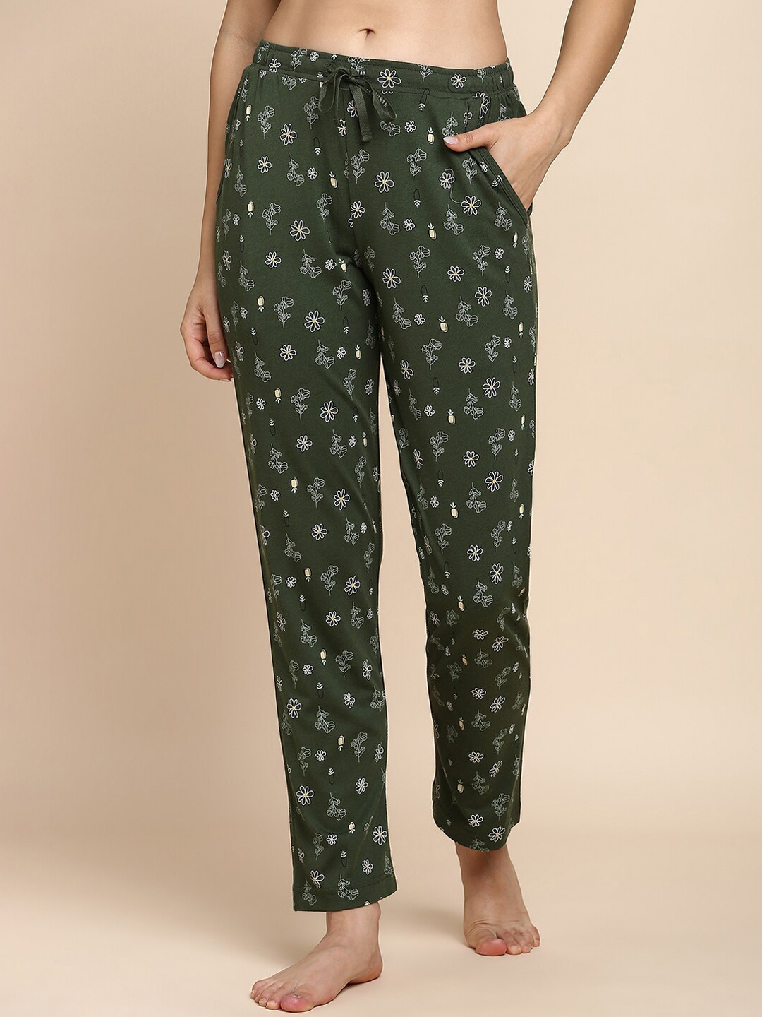 

Van Heusen Floral Printed Modal Lounge Pants, Green