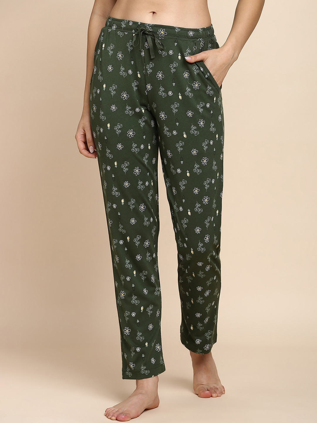 

Van Heusen Women Floral Printed Lounge Pants, Green