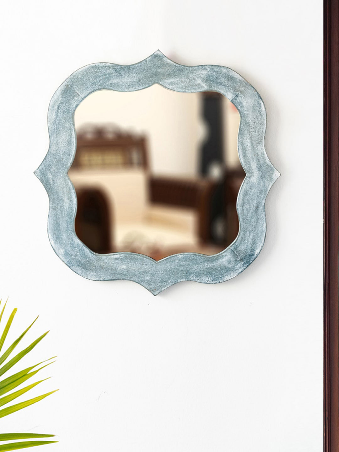 

ExclusiveLane Grey Antique Moroccan Wall Mirror