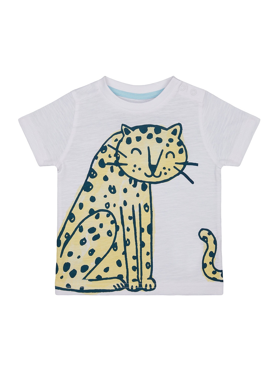 

mothercare Boys Typography Printed Pure Cotton Casual T-shirt, White