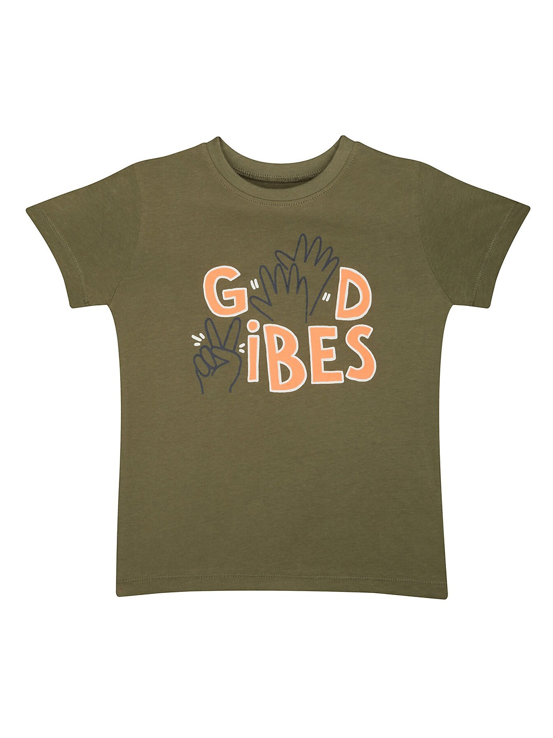 

mothercare Boys Graphic Printed Pure Cotton T-shirt, Khaki