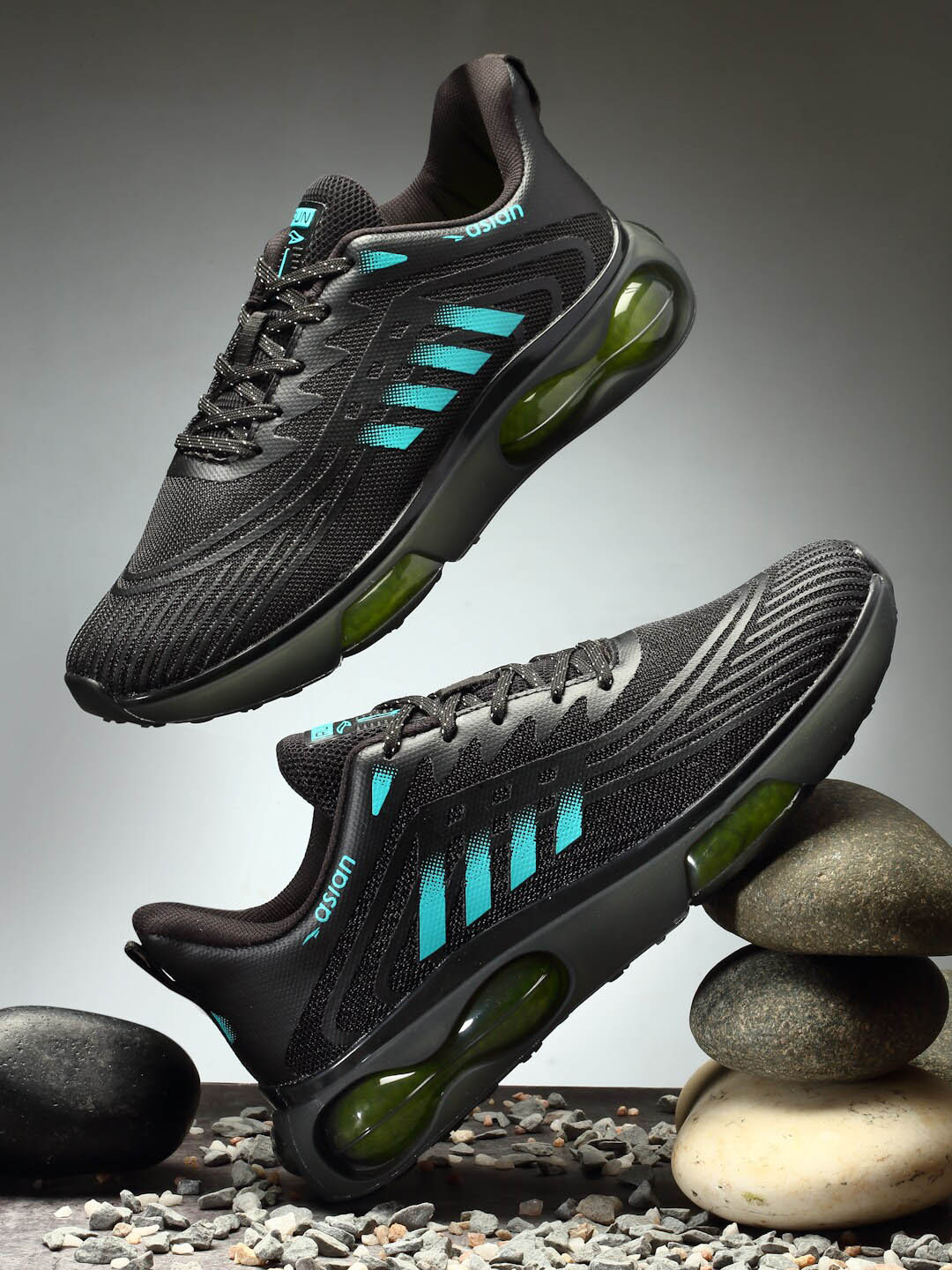 

ASIAN Men Superkick-02 Running Shoes, Black