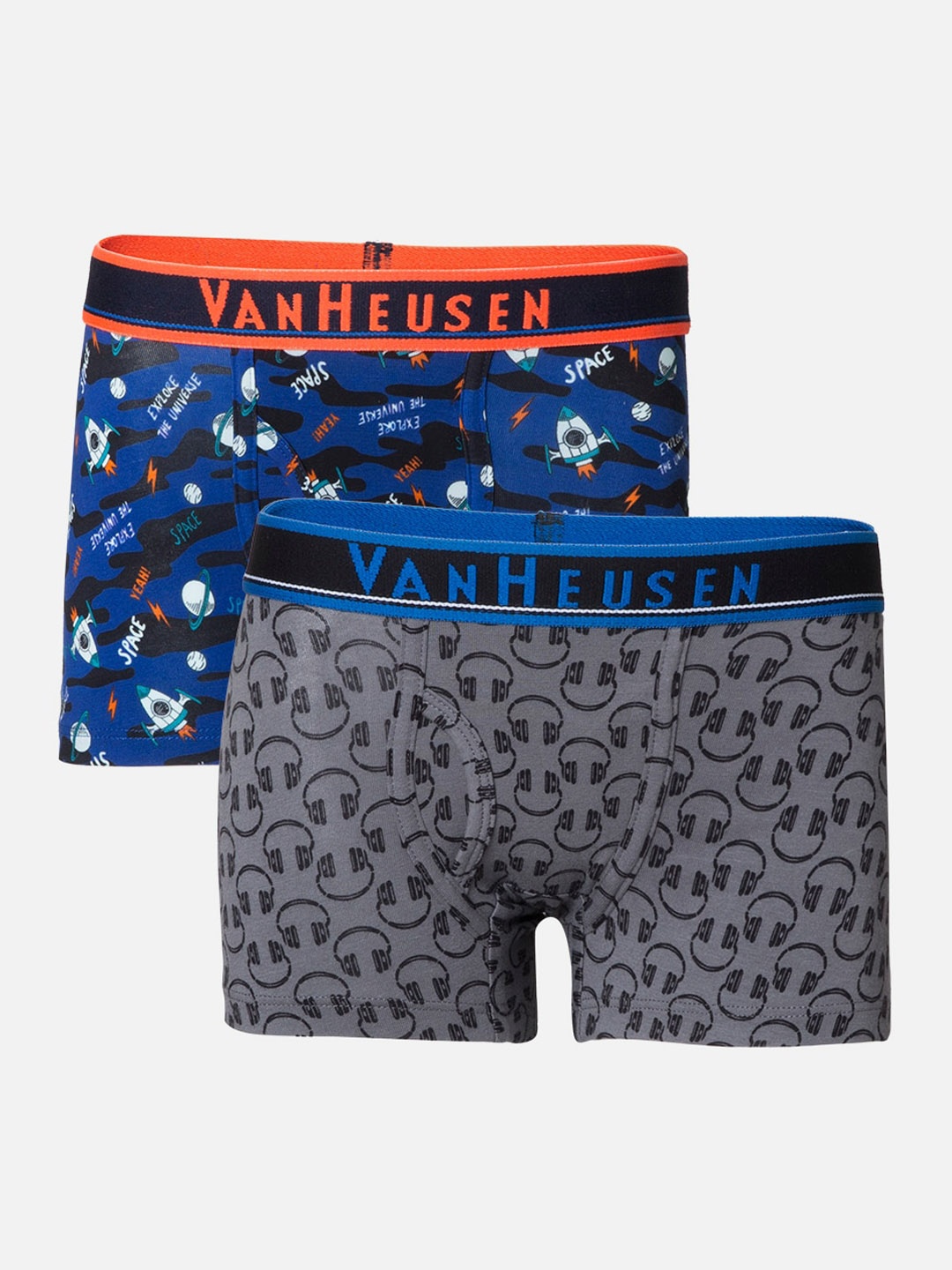 

Van Heusen Boys Pack of 2 Allover Print Ultra Soft - Trunks, Grey