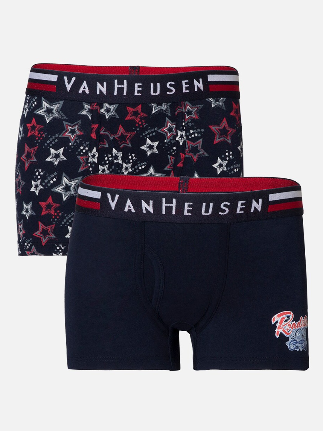 

Van Heusen Boys Pack of 2 Elastic Waistband Ultra Soft Trunks, Navy blue