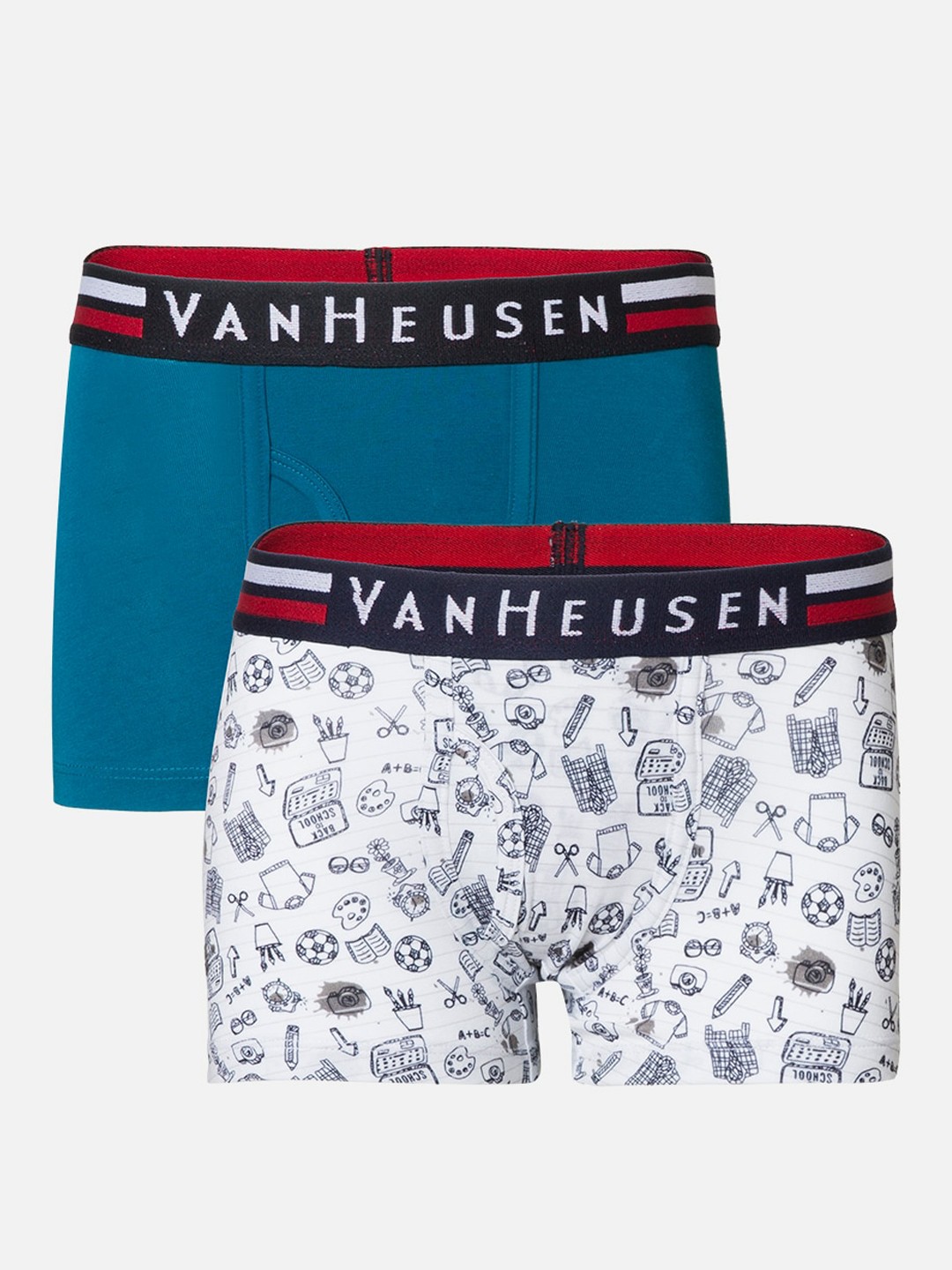

Van Heusen Boys Pack of 2 Elastic Waistband Ultra Soft Trunks, White
