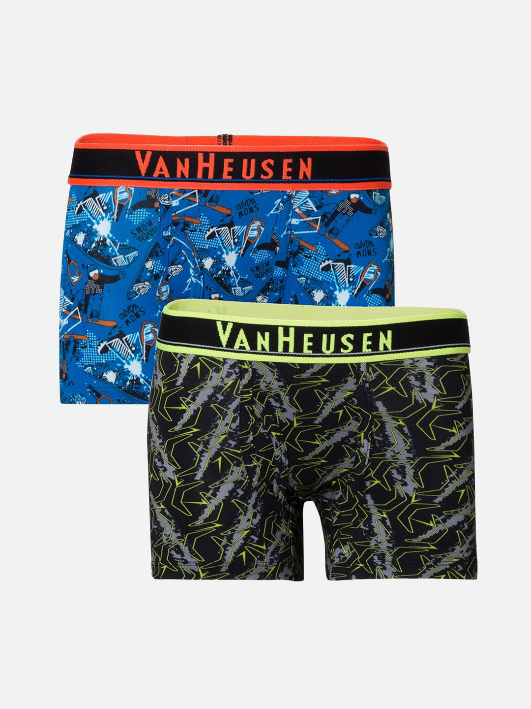 

Van Heusen Boys Pack of 2 Allover Print Ultra Soft Trunks, Black