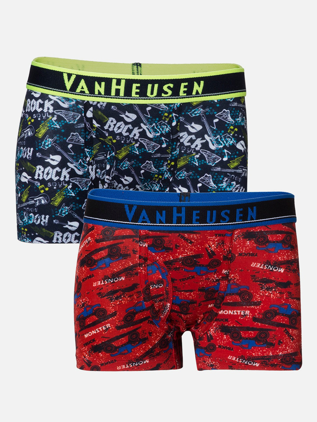 

Van Heusen Boys Pack of 2 Allover Print Ultra Soft - Trunks IKIBTR2SP1521056, Red