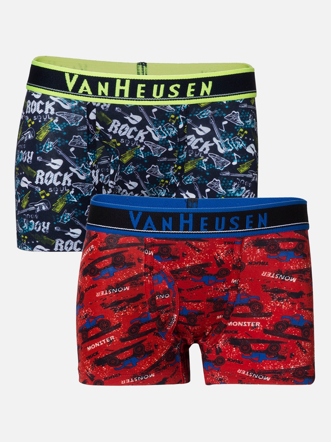 

Van Heusen Boys Pack of 2 Allover Print Ultra Soft - Trunks, Red