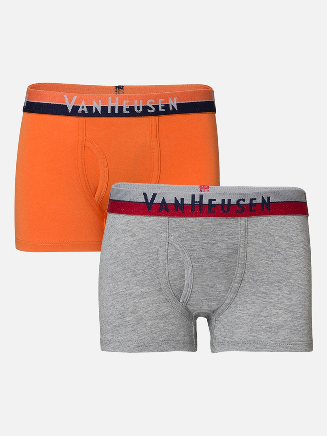 

Van Heusen Boys Grey Mel,Tangerine Pack of 2 Anti Bacterial Colour Fresh Trunks