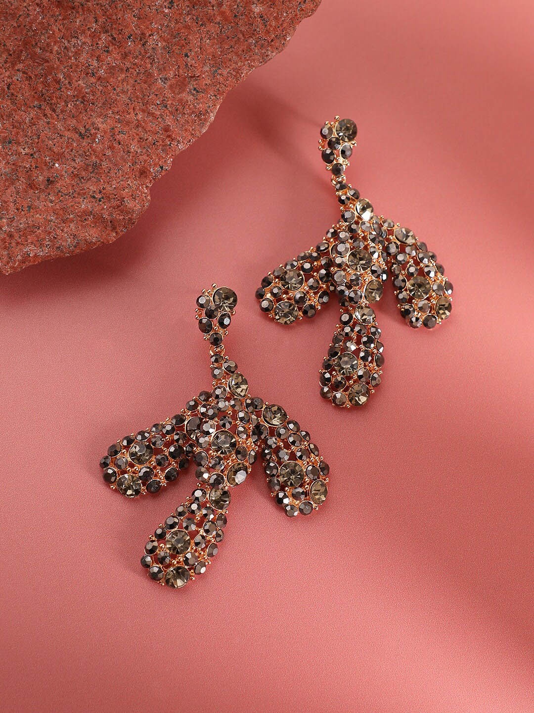 

SOHI Gold-Plated Drop Earrings, Silver